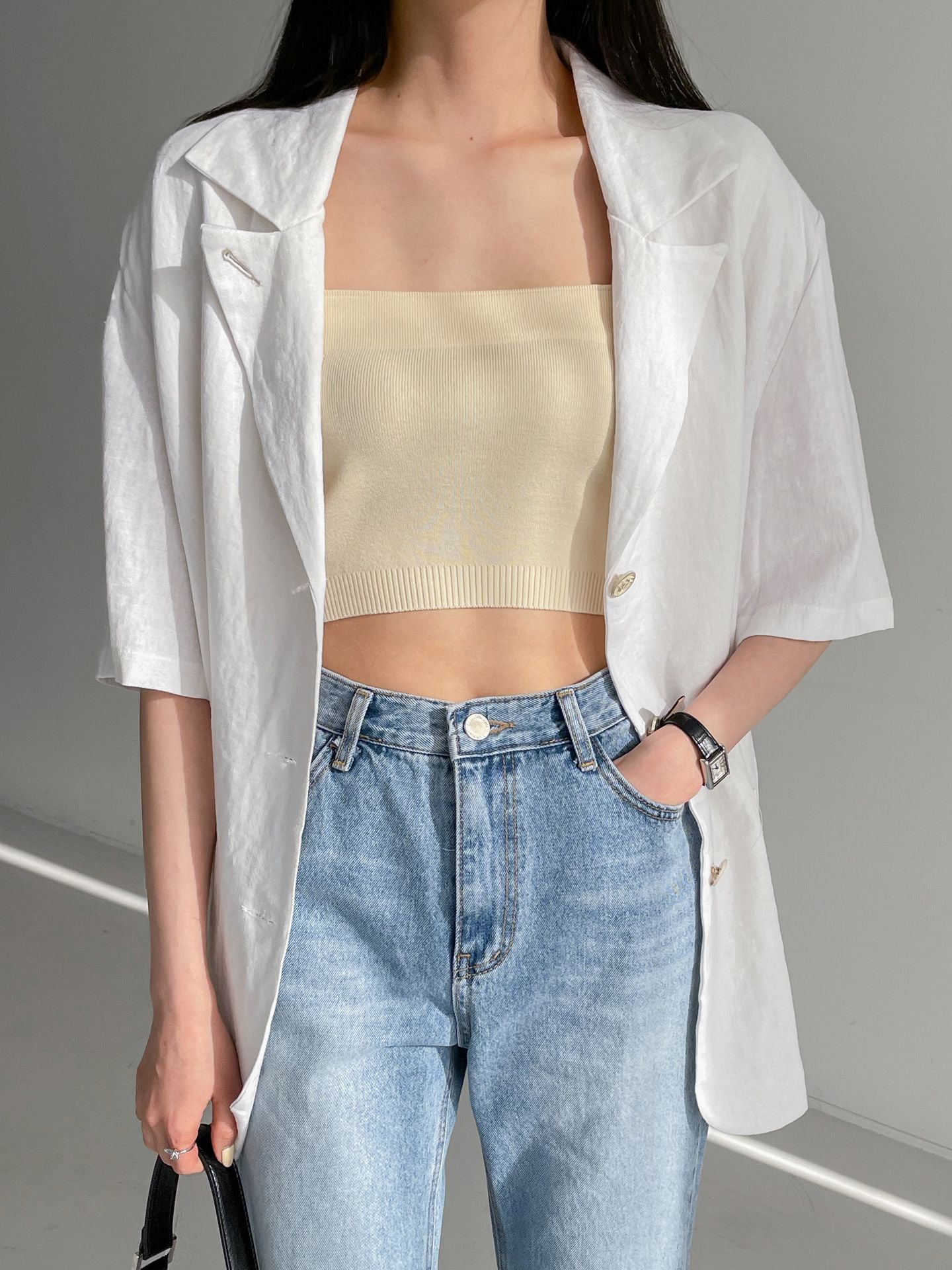 Refreshing Linen OverFit Blazer - K-FASHION