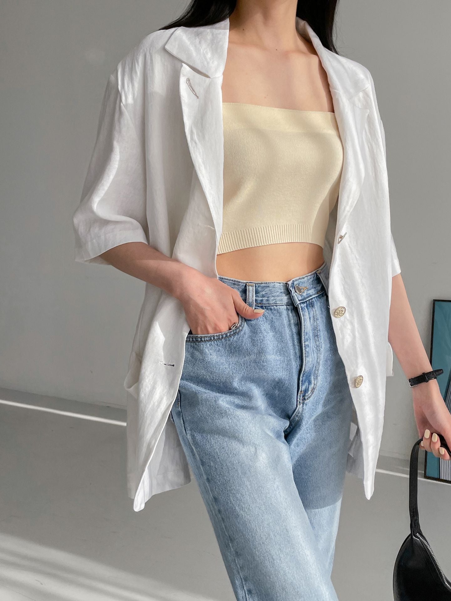 Refreshing Linen OverFit Blazer - K-FASHION